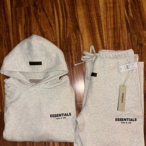 Essentials Gray Hoodie and Sweatpants Set